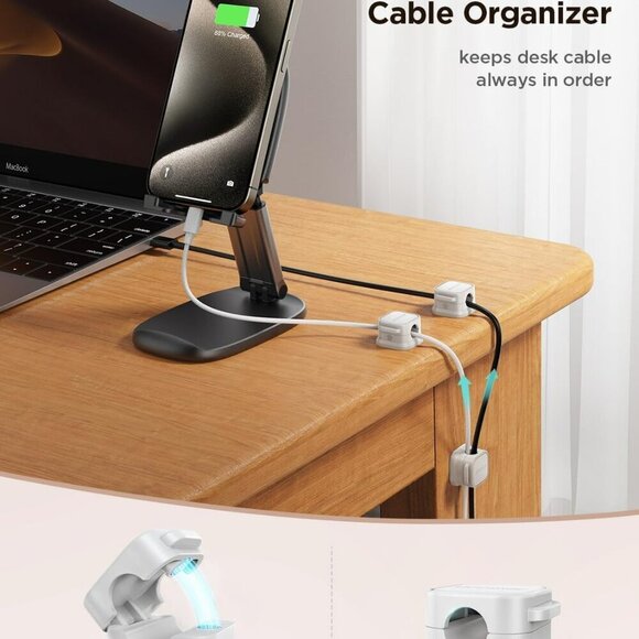 Tablet Stand for iPad Pro Kindle iPhone 4-15.9" Adjustable Foldable Desk Holder - Picture 2 of 3